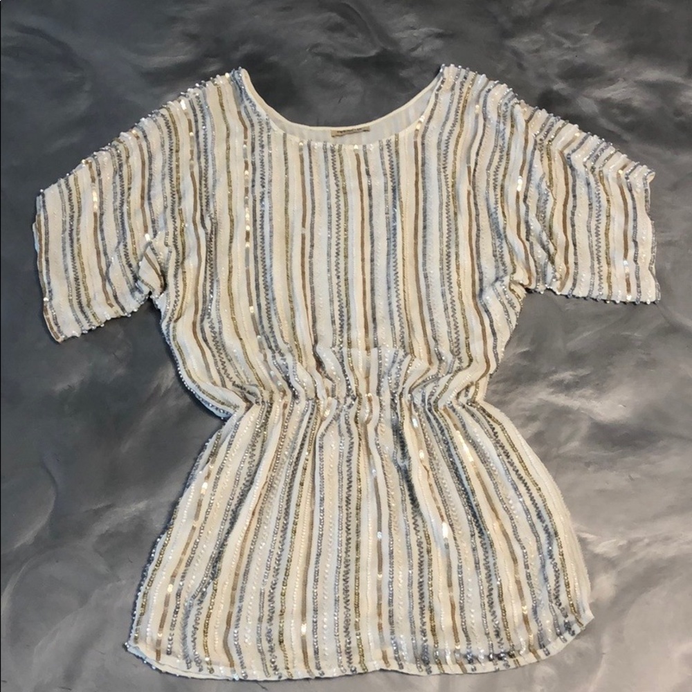 Sequin mini dress.